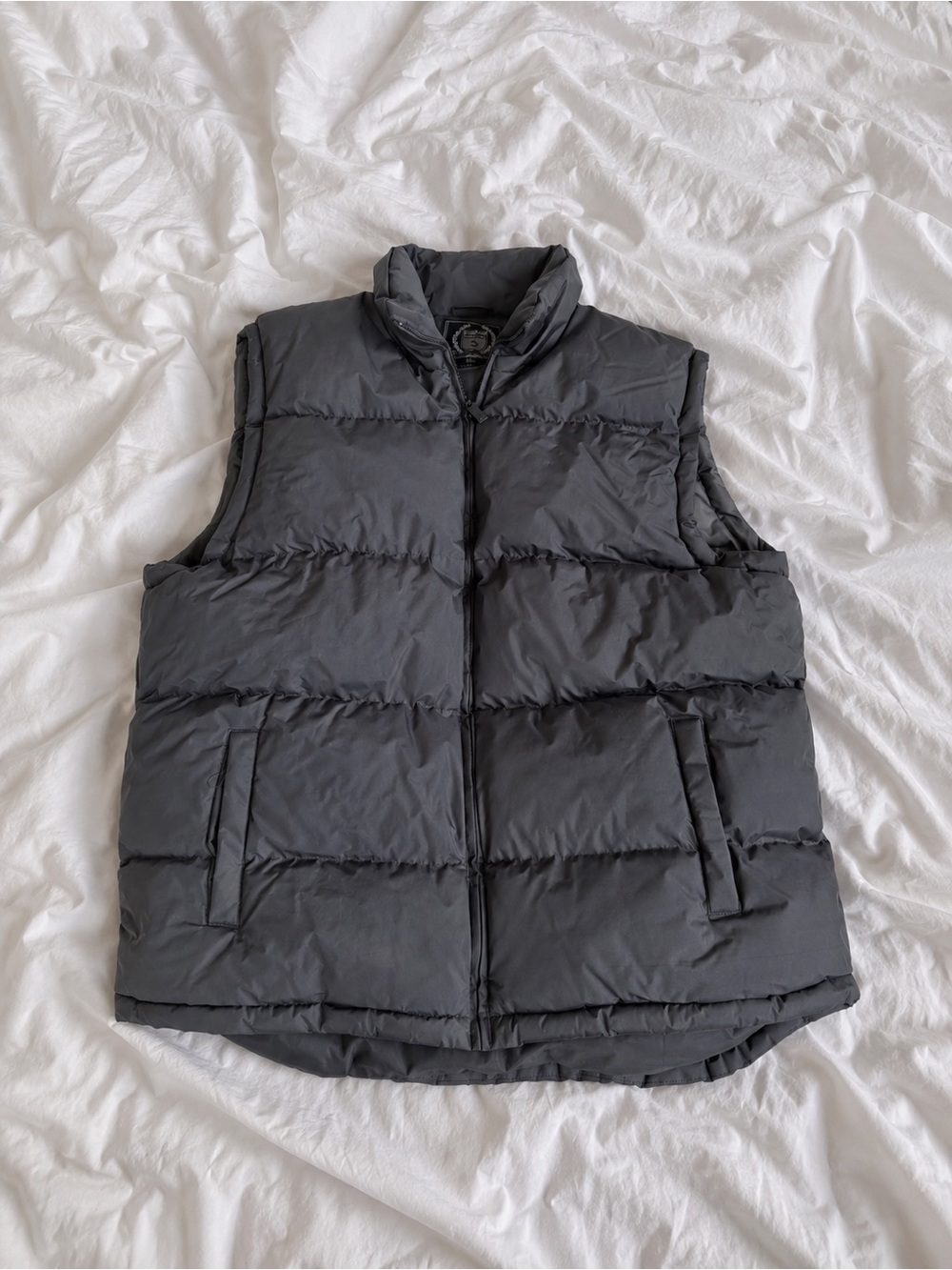 Insulated Men's Quilted Vest in Black